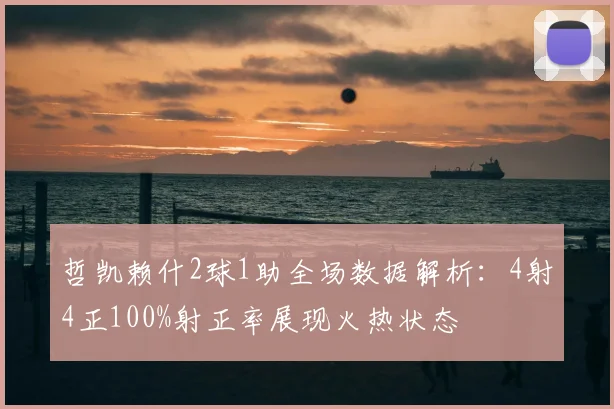 哲凯赖什2球1助全场数据解析:4射4正100%射正率展现火热状态